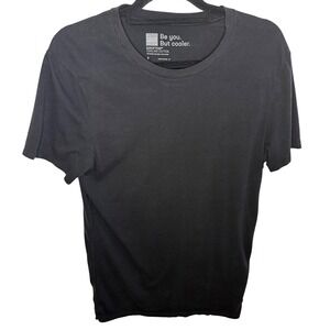 SAXX Men's Black Cooling Cotton T-Shirt Short Sleeve Crew Neck Size Small‎